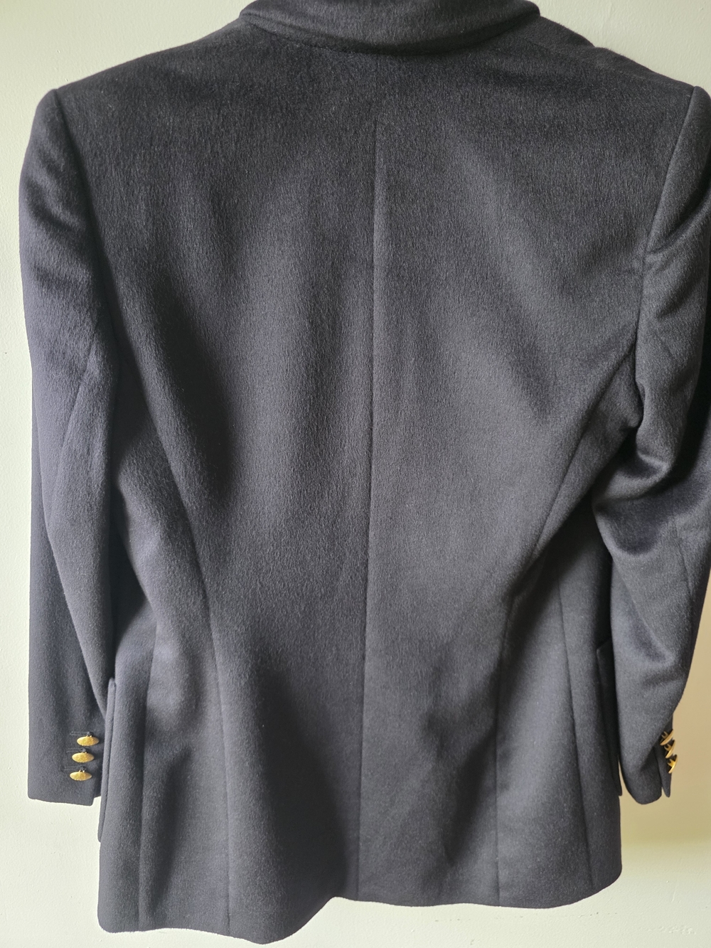 Escada Sport Black Virgin Wool Gold Button Blazer Jacket Size 36 Made In Germany - Picture 8 of 11